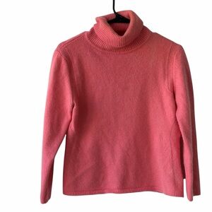 Vintage Hathaway Platinum Women's Pink Turtleneck 100% Cashmere‎ Sweater Size S